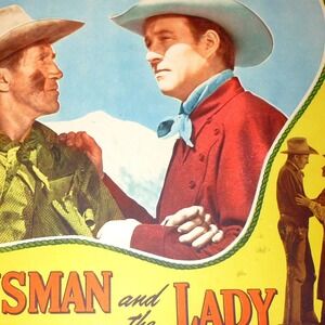 1946 Plainsman and the Lady Original Lobby Card 11x14 William Elliott Western‎